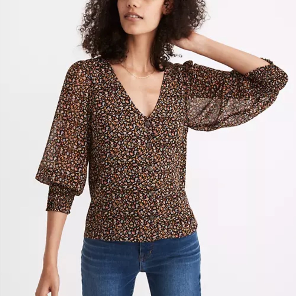 ✨🆕 Madewell Georgette Button Front Shirt